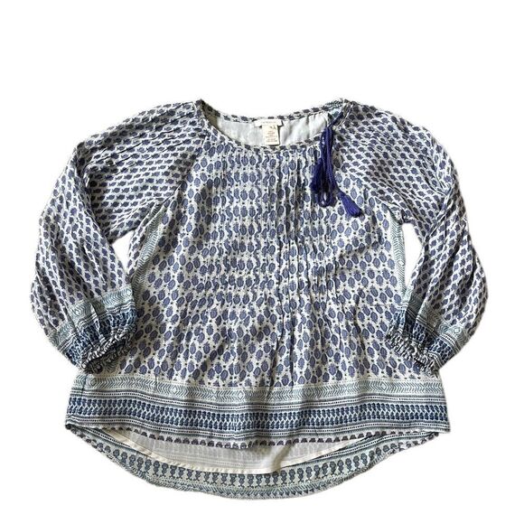 Sundance 100% Silk Bohemian Peasant Top - Picture 1 of 13